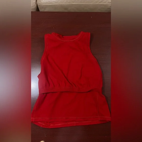 Everlane Vibrant Burnt Red Muscle Tee - Picture 4 of 4